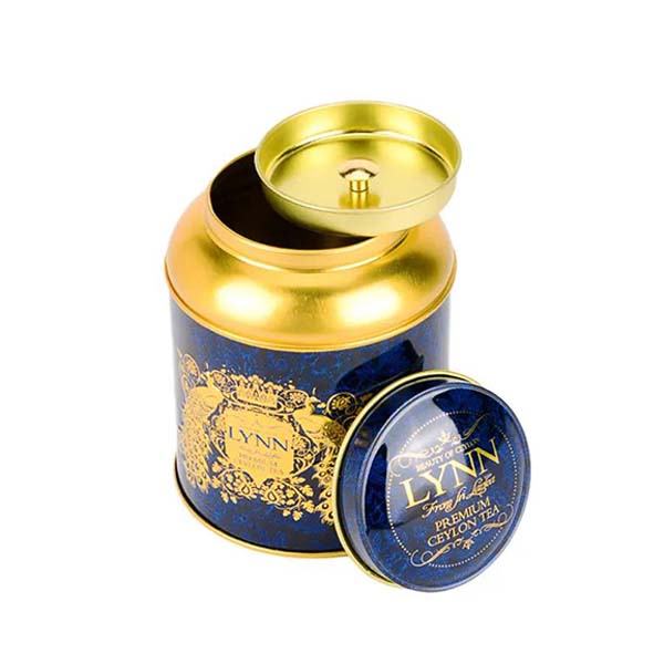 Metal tea tin canister