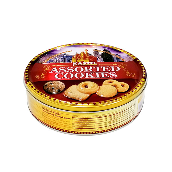 Embossed biscuit tin