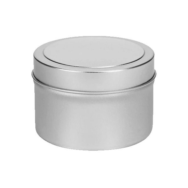 Candle tin with clear lid