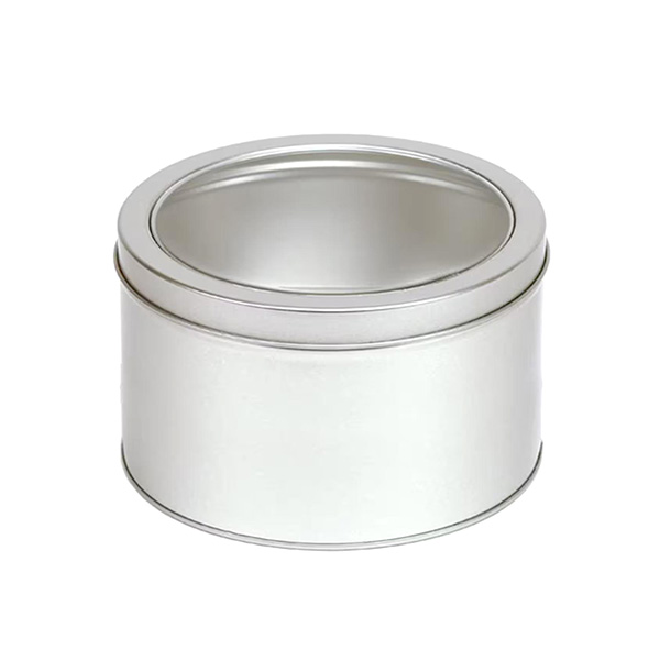 Cream candle tin