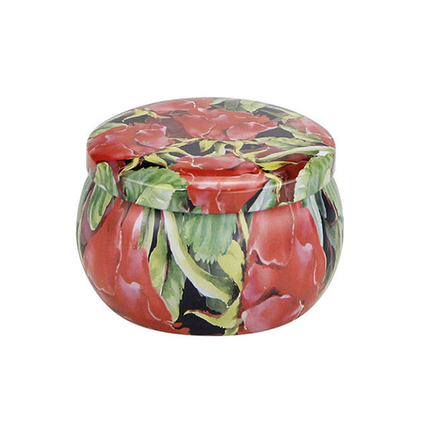 Decorated candle tin