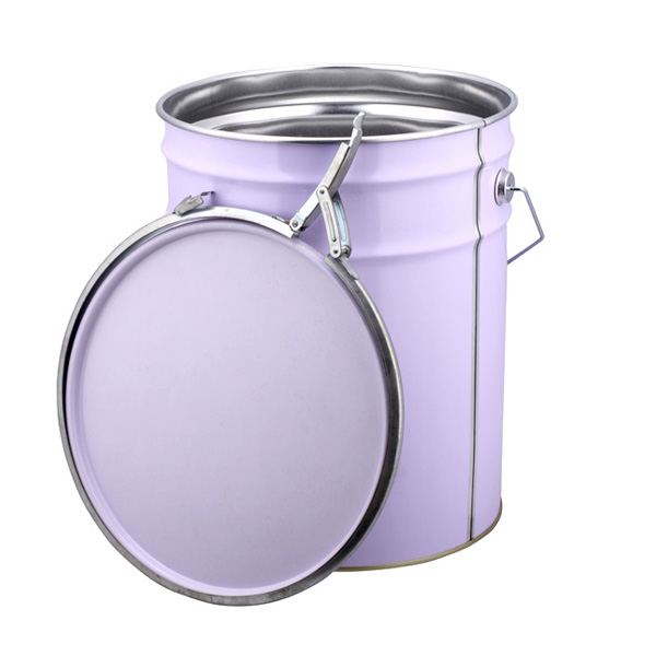 Empty tin paint pail