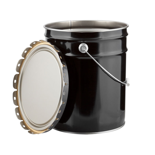 Galvanized tin paint barrel