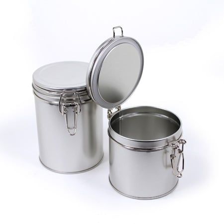 Coffee tin can with lock