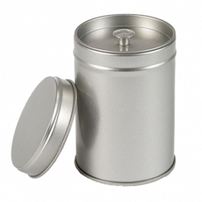 Metal tin can with double lid