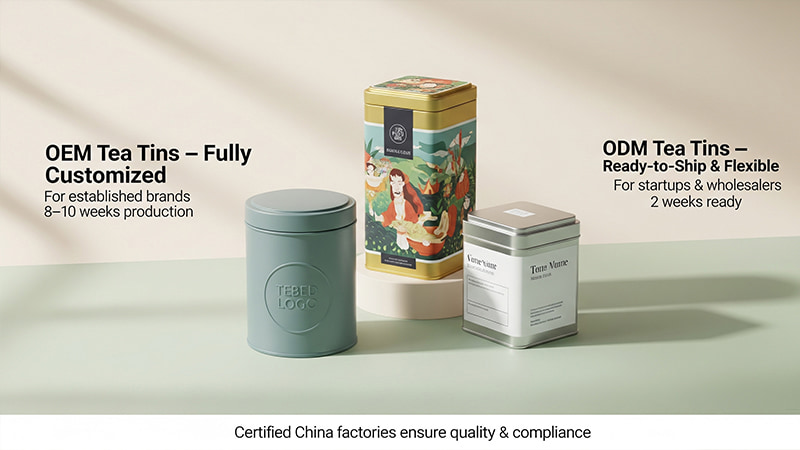 custom printed tea storage tins