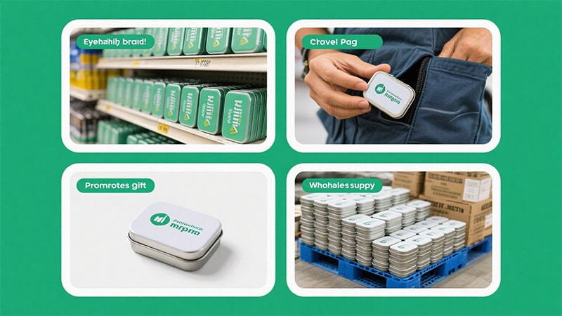 hinged chewing gum tin