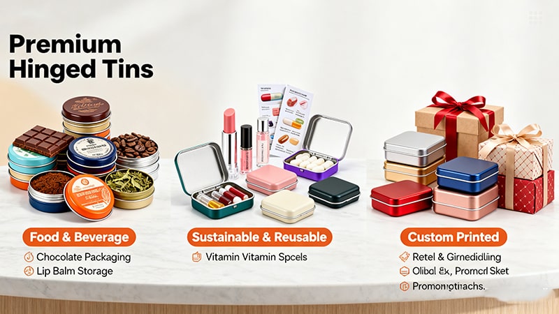 custom metal box hinged lid