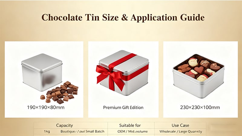 custom chocolate tin packaging