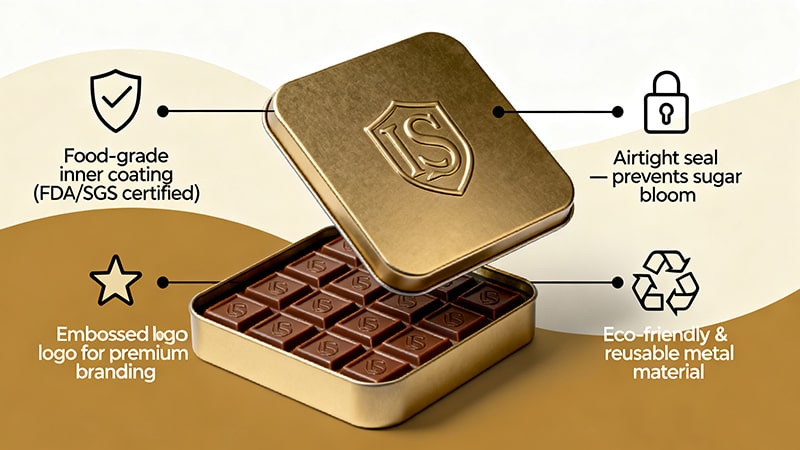 chocolate tin boxes wholesale