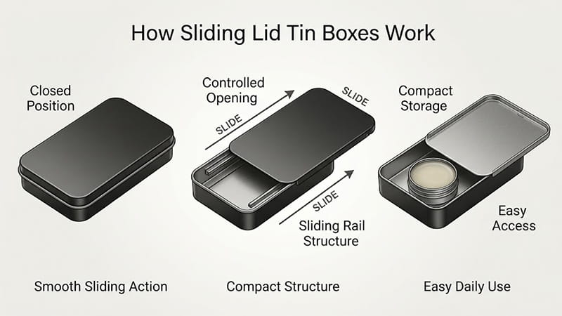 custom sliding tin box