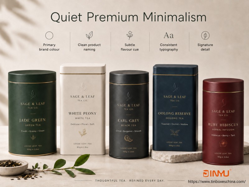 Quiet Premium Minimalism Tea Tin