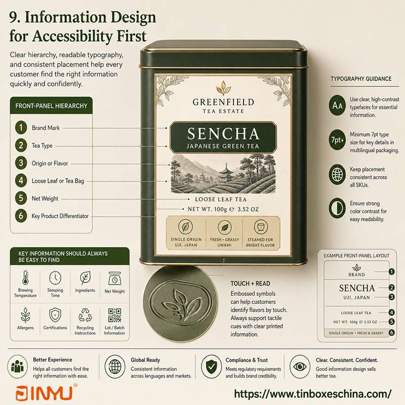 Information Design Tea Tin