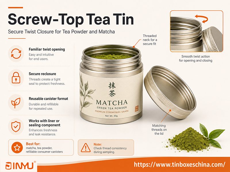 Screw-Top Tea Tin Screw-Top Tea Tin
