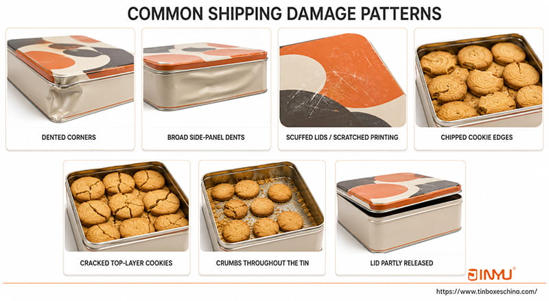 commom shipping damage patterns