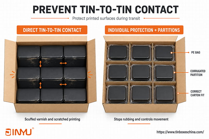 prevent tin to tin contact